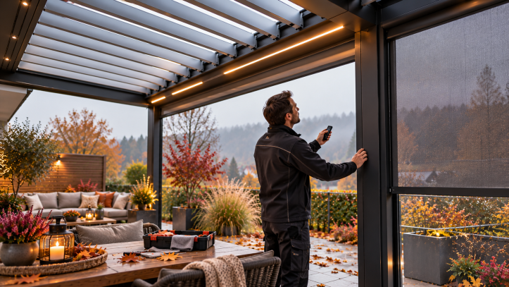 Herbstcheck Terrassendach durch Montuer