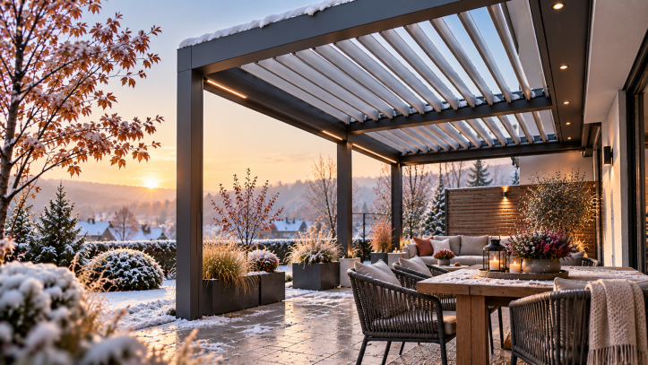 Terrassendach im Winter