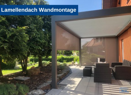 Lamellendach-Wandmontage